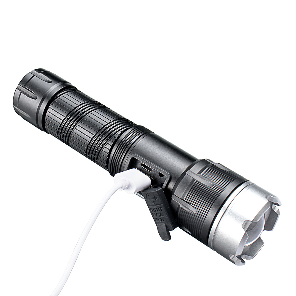 YM126 Rechargeable Zoom 1000Lm COB Multifunctional Flashlight